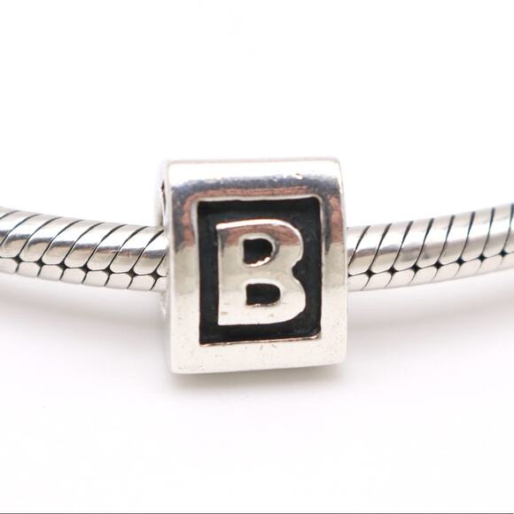 Authentic PANDORA ALPHA Letter Initial "B" Retired Charm- 790323B - Picture 3 of 9